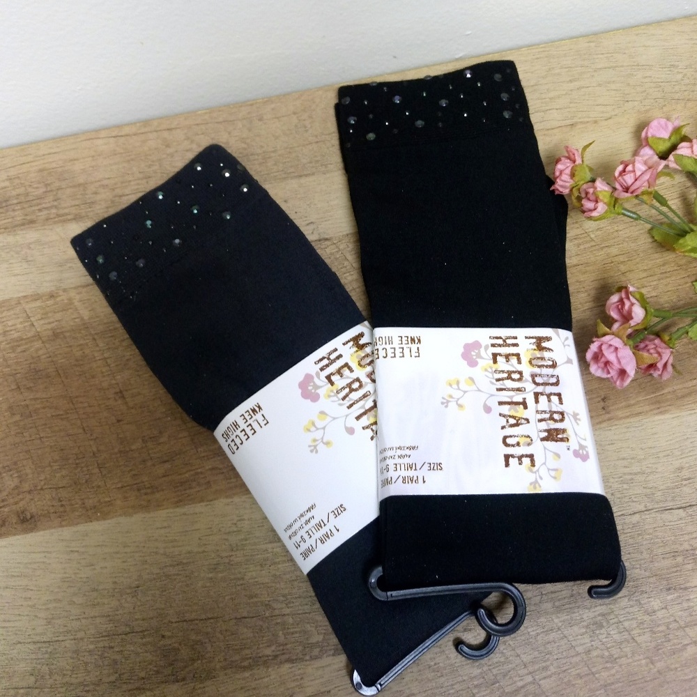 Modern Heritage 2 Pair Knee High Studded Socks - Picture 2 of 2
